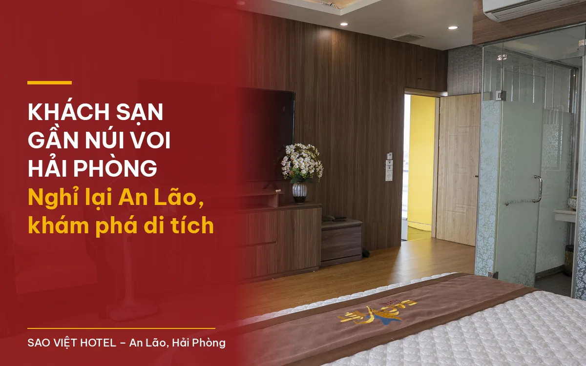 Khách sạn gần Núi Voi Hải Phòng – phòng ốp gỗ tại Sao Việt Hotel An Lão, có tiêu đề bài viết