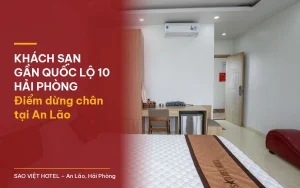Khách sạn gần Quốc lộ 10 Hải Phòng – phòng giường đôi tại Sao Việt Hotel An Lão, có tiêu đề bài viết