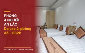 Phòng 4 người An Lão – phòng Deluxe 2 giường đôi tại Sao Việt Hotel với tiêu đề bài viết