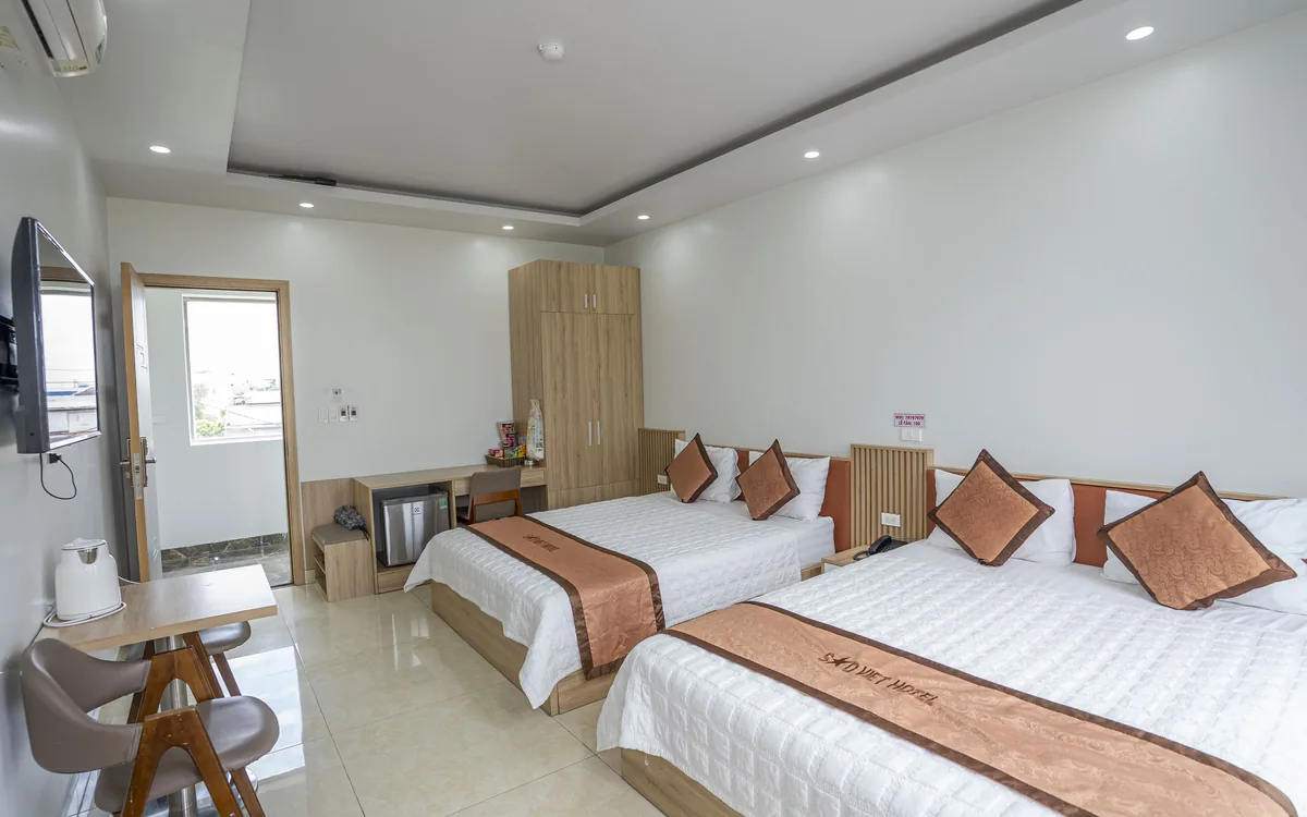 Phòng Deluxe và Superior khác nhau ở số giường – phòng 2 giường tại Sao Việt Hotel An Lão