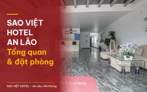 Sao Việt Hotel An Lão – sảnh lễ tân với tiêu đề tổng quan khách sạn
